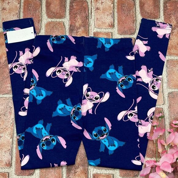 Girls Leggings Pokemon & Stitch 2-Pack Size L - Picture 4 of 5